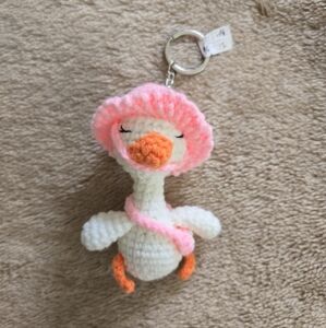Crochet Goose Keychain